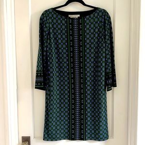 Maggy London Retro Shift Dress w/ 3/4 Bell Sleeves - Size 2